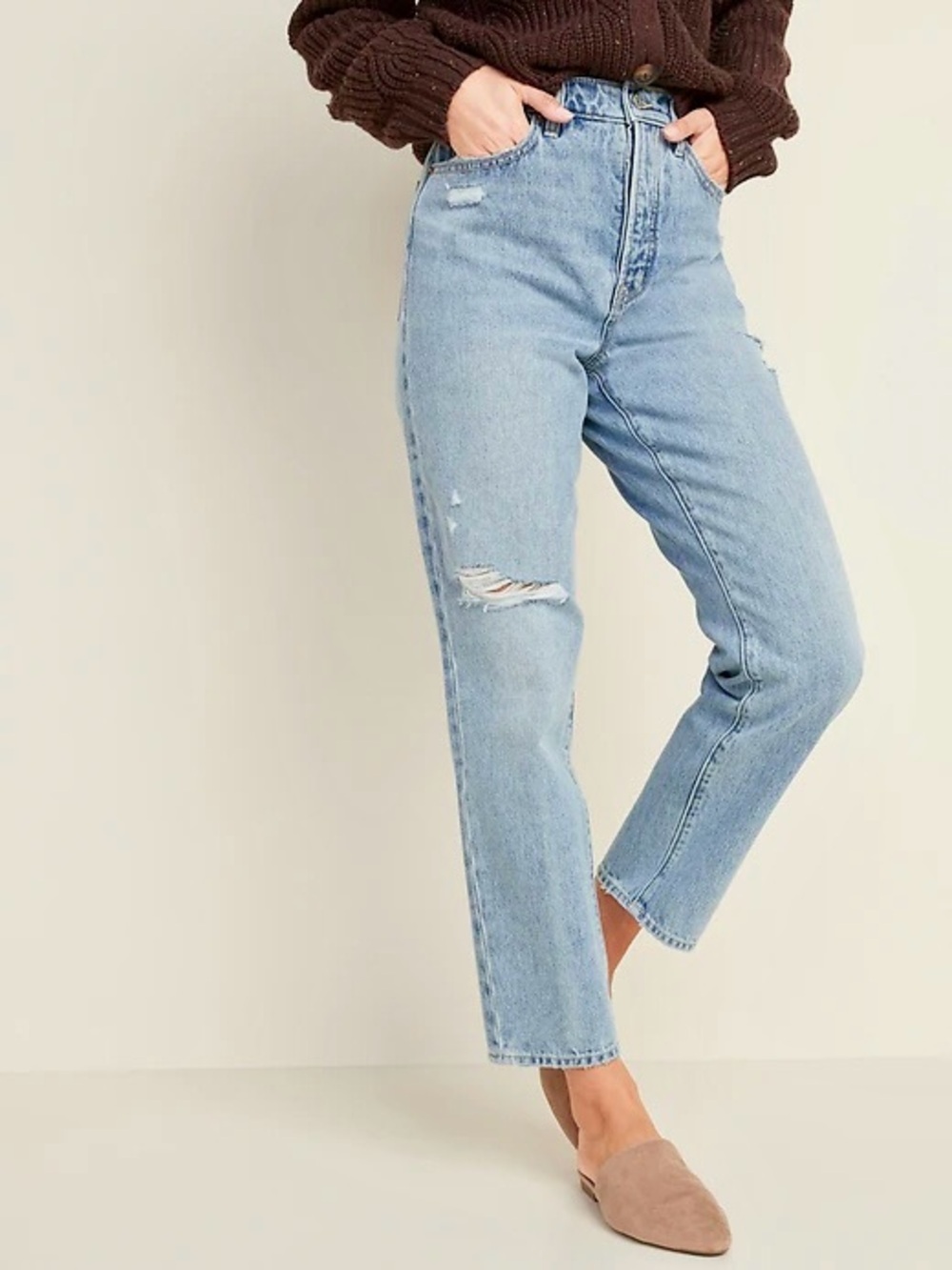 Old Navy Light Blue Straight Leg Jeans